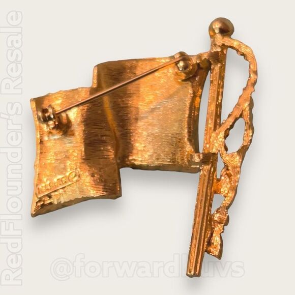 Napier Jewelry | Napier America Flag Pin | Color: Red Silver - Picture 6 of 9